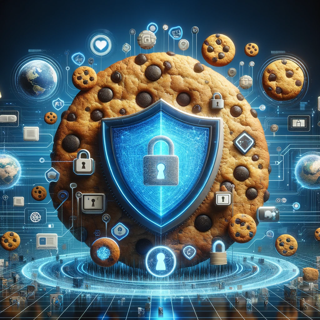 Captura creativamente la privacidad en línea y la protección de datos en relación con el futuro de las cookies.