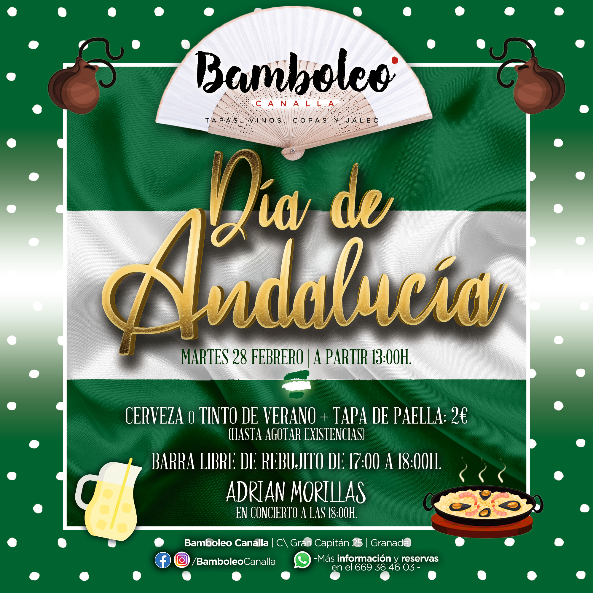 Cartel 2023 de Kliché Publicidad para Bamboleo Canalla el Día de Andalucía