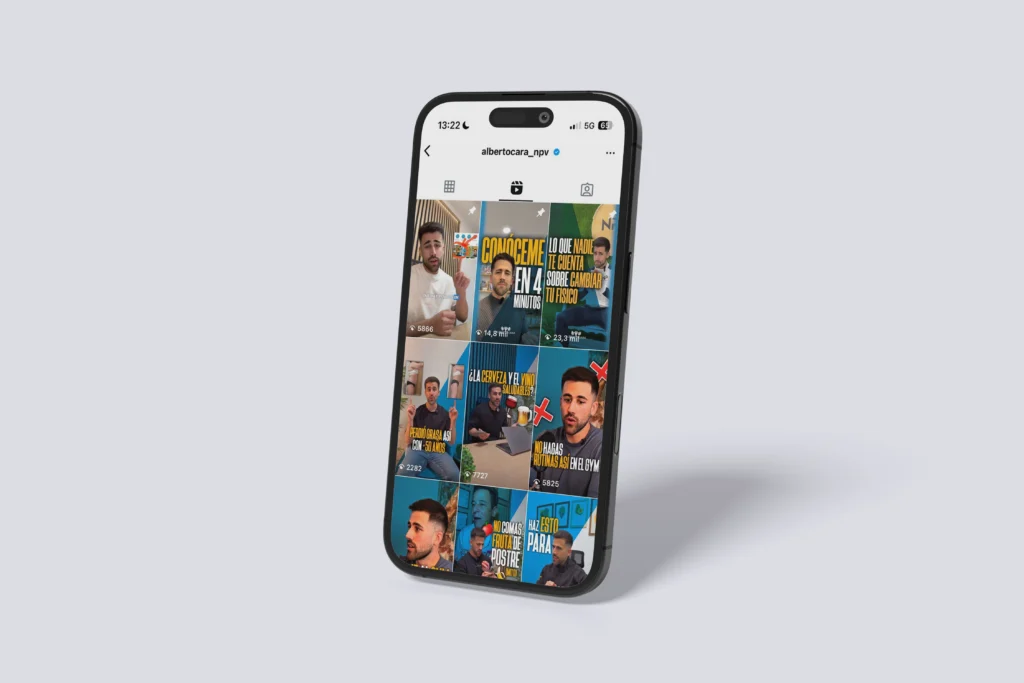 Feed de Instagram de Alberto Cara por Kliché Marketing y Publicidad