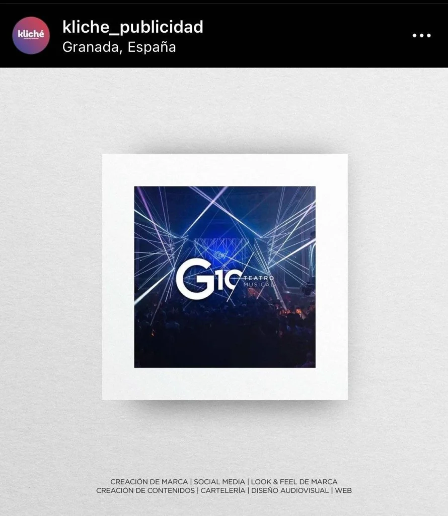 mockup del trabajo realizado por kliché marketing y publicidad para g10