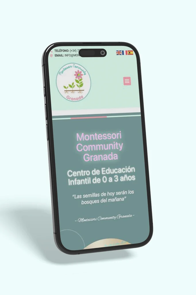 Web responsive de Montessori Community Granada por Kliché Marketing Publicidad