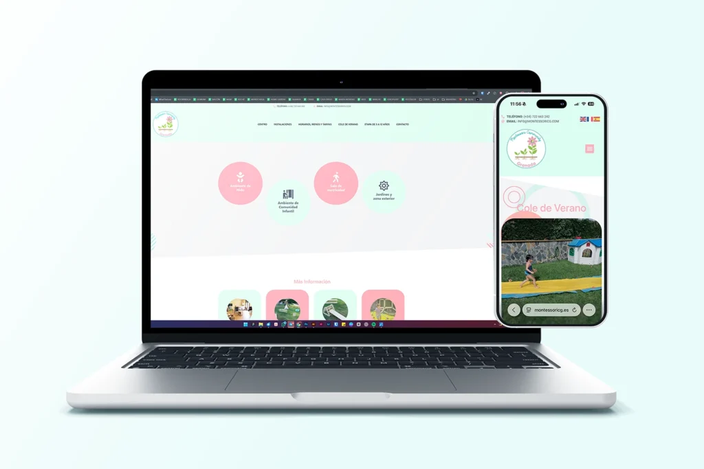 Web de Montessori Community Granada por Kliché Marketing Publicidad