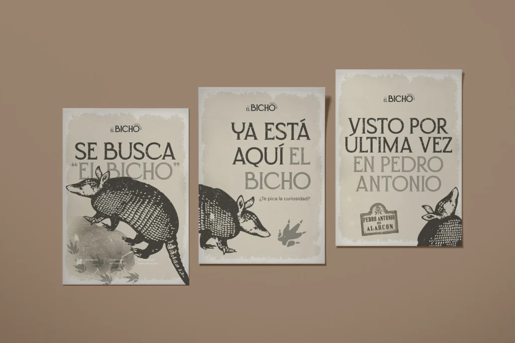 Cartelería de El Bicho que Picó al Tren desarrolla por Kliché Marketing y Publicidad