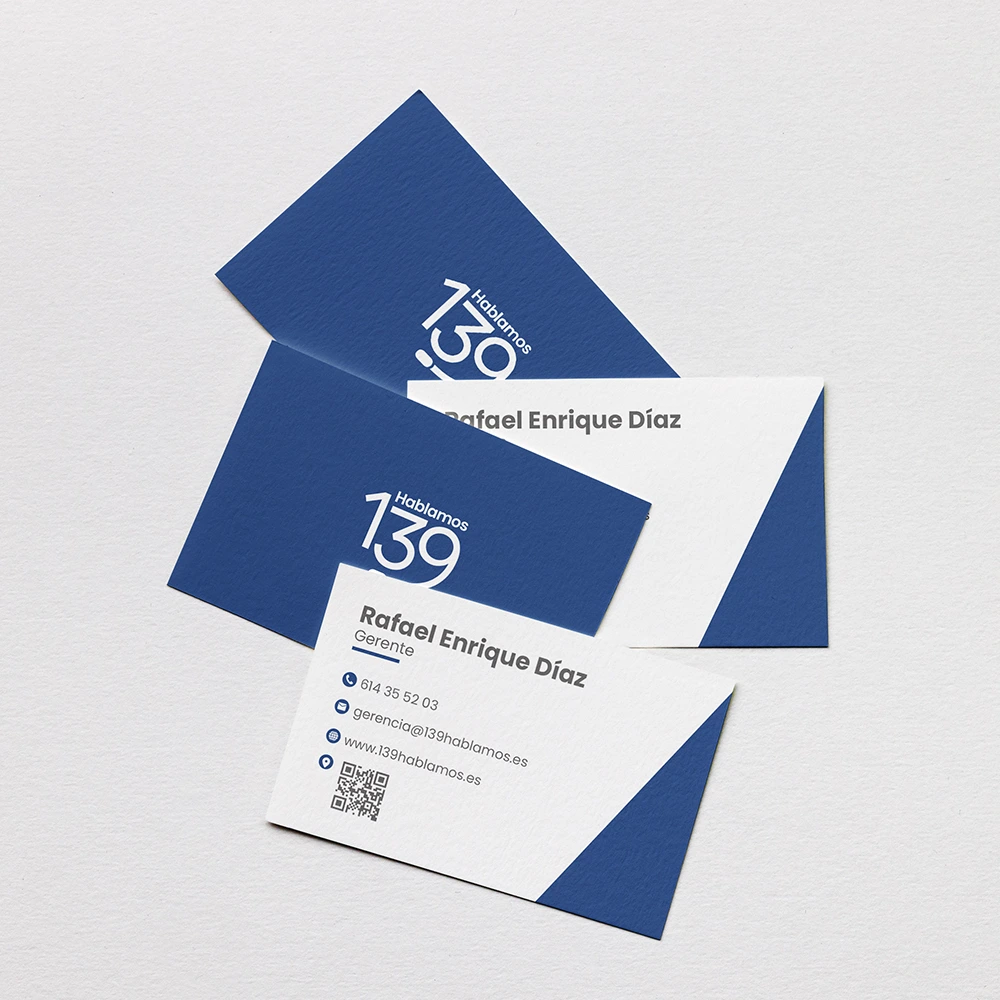 Tarjetas de 139 Hablamos por Kliché Marketing y Publicidad
