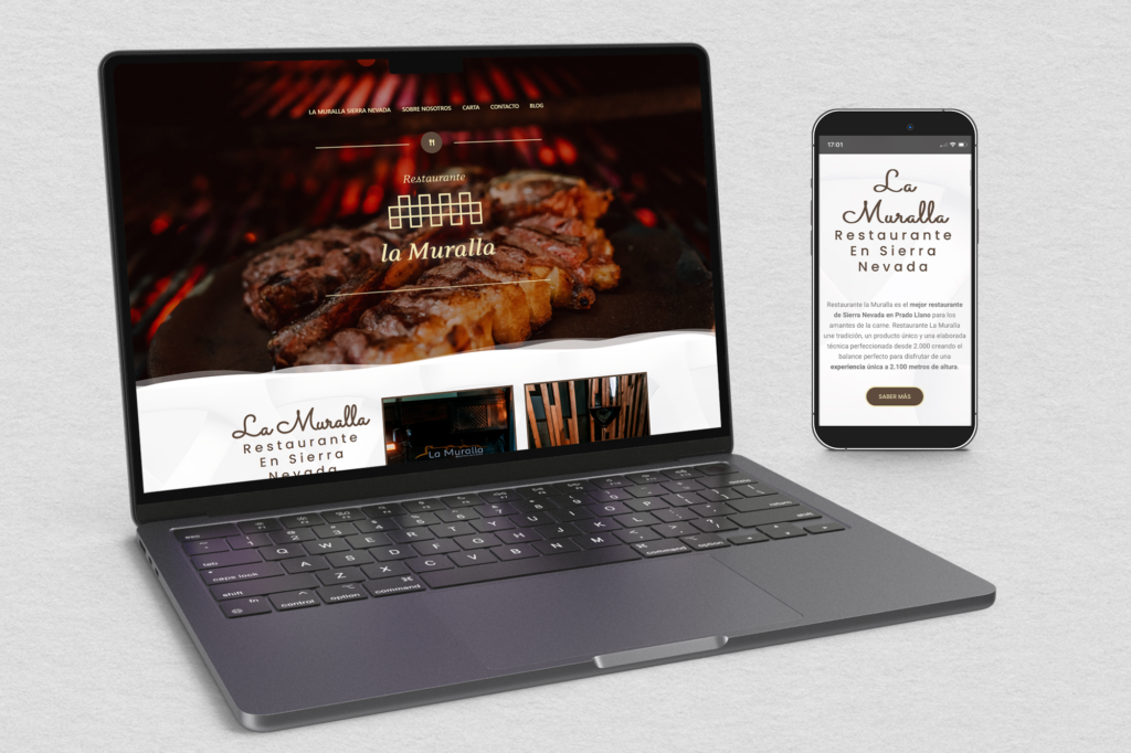 Web de La Muralla Burguer por Kliché Marketing y Publicidad