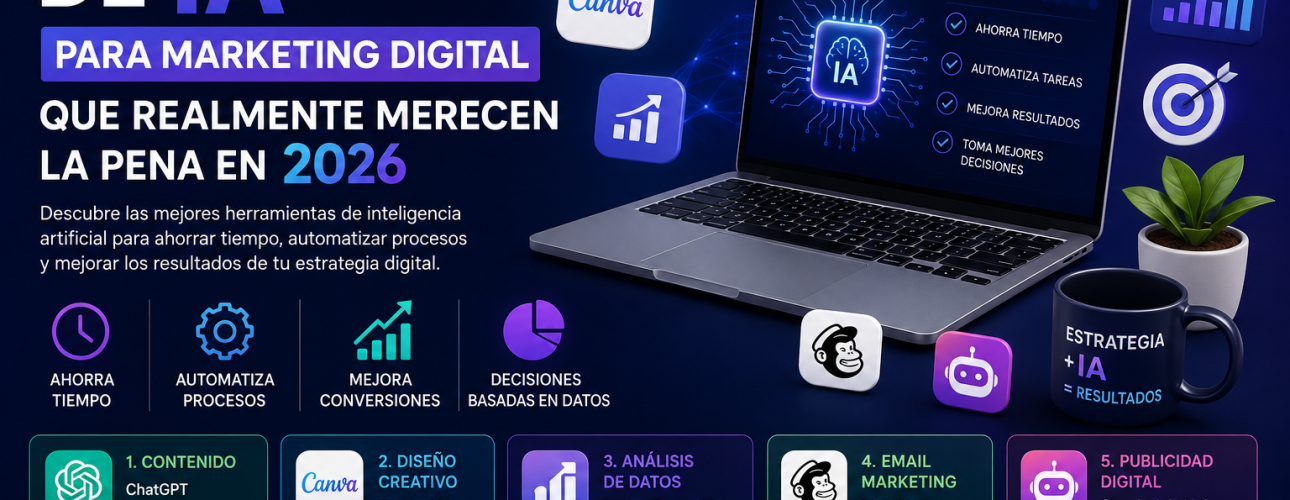 herramientas IA marketing digital para automatizar procesos y mejorar resultados en 2026