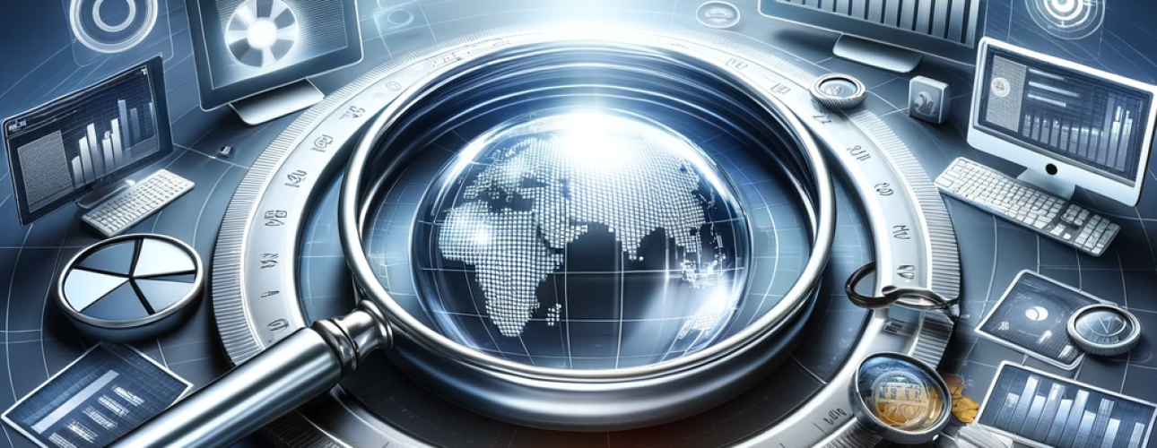 La composición ilustra creativamente el concepto de SEM (Search Engine Marketing)