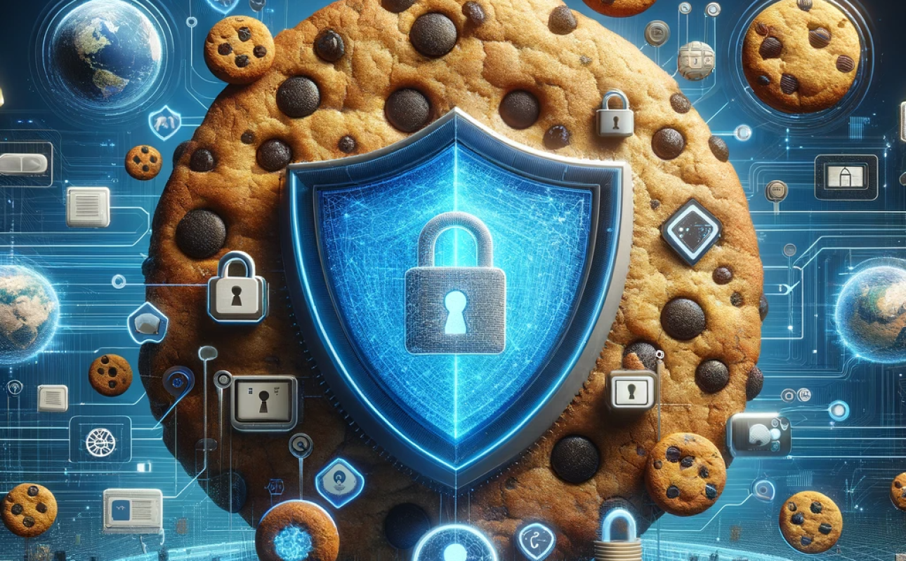 Captura creativamente la privacidad en línea y la protección de datos en relación con el futuro de las cookies.