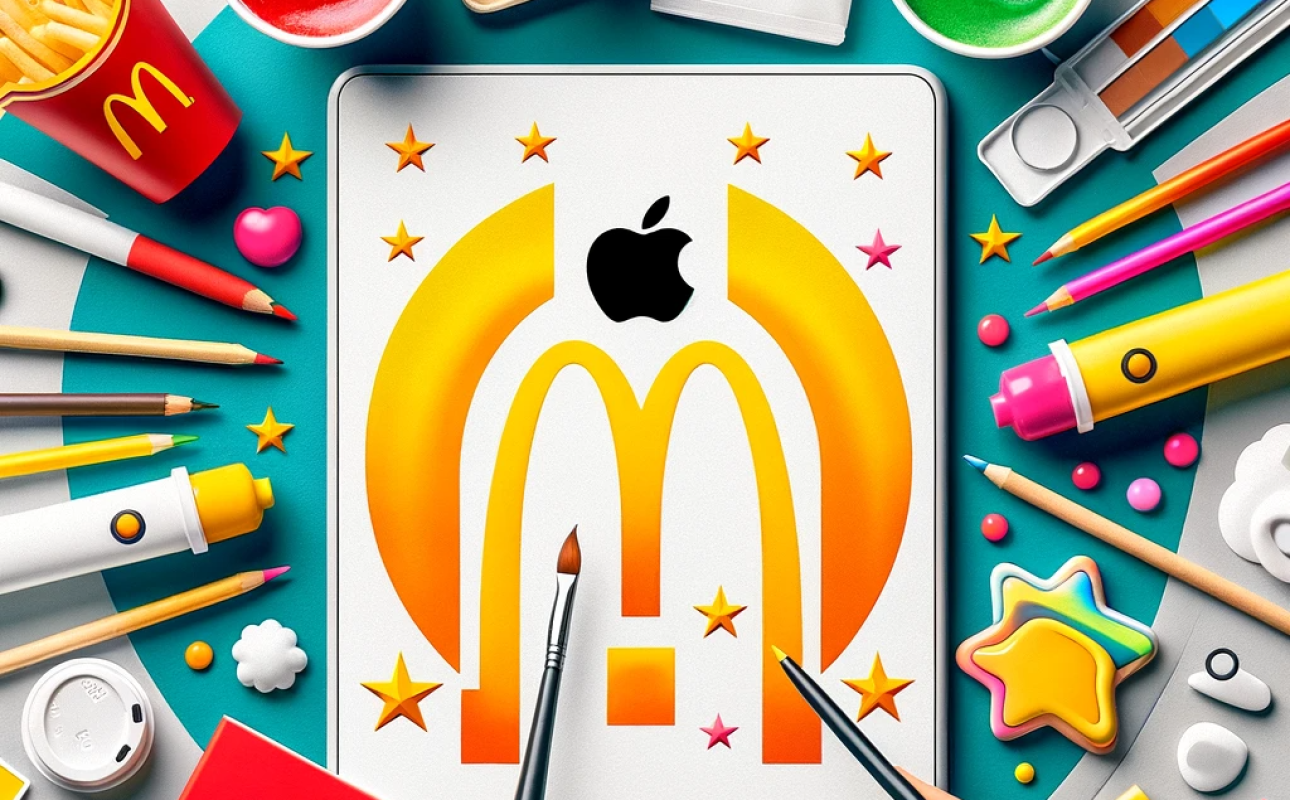 Representación de diseño gráfico, rebranding de mcdonald's, starbucks, airbnb y apple
